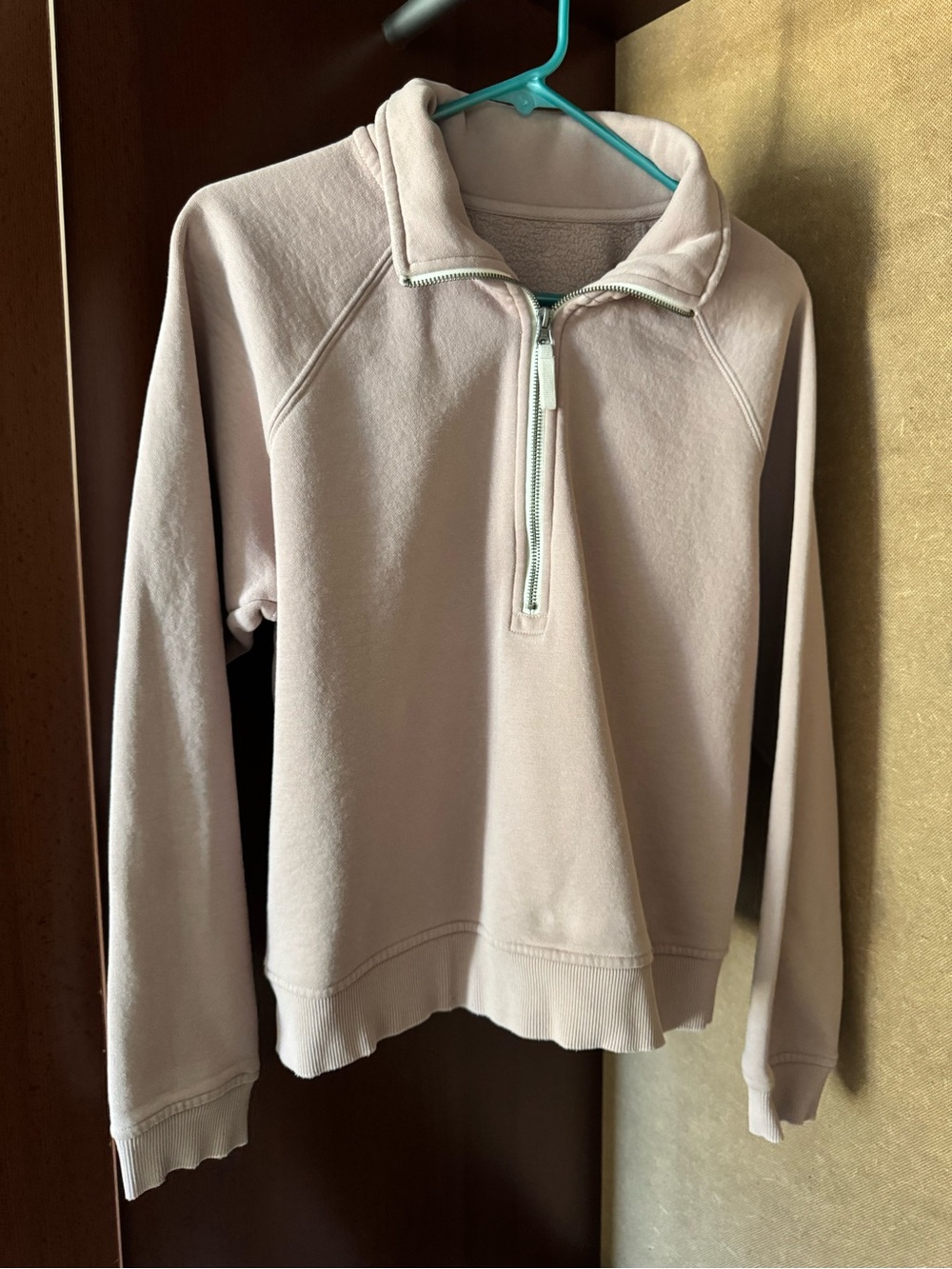 Vuori Half-Zip Crewneck Sweater - Light Mauve